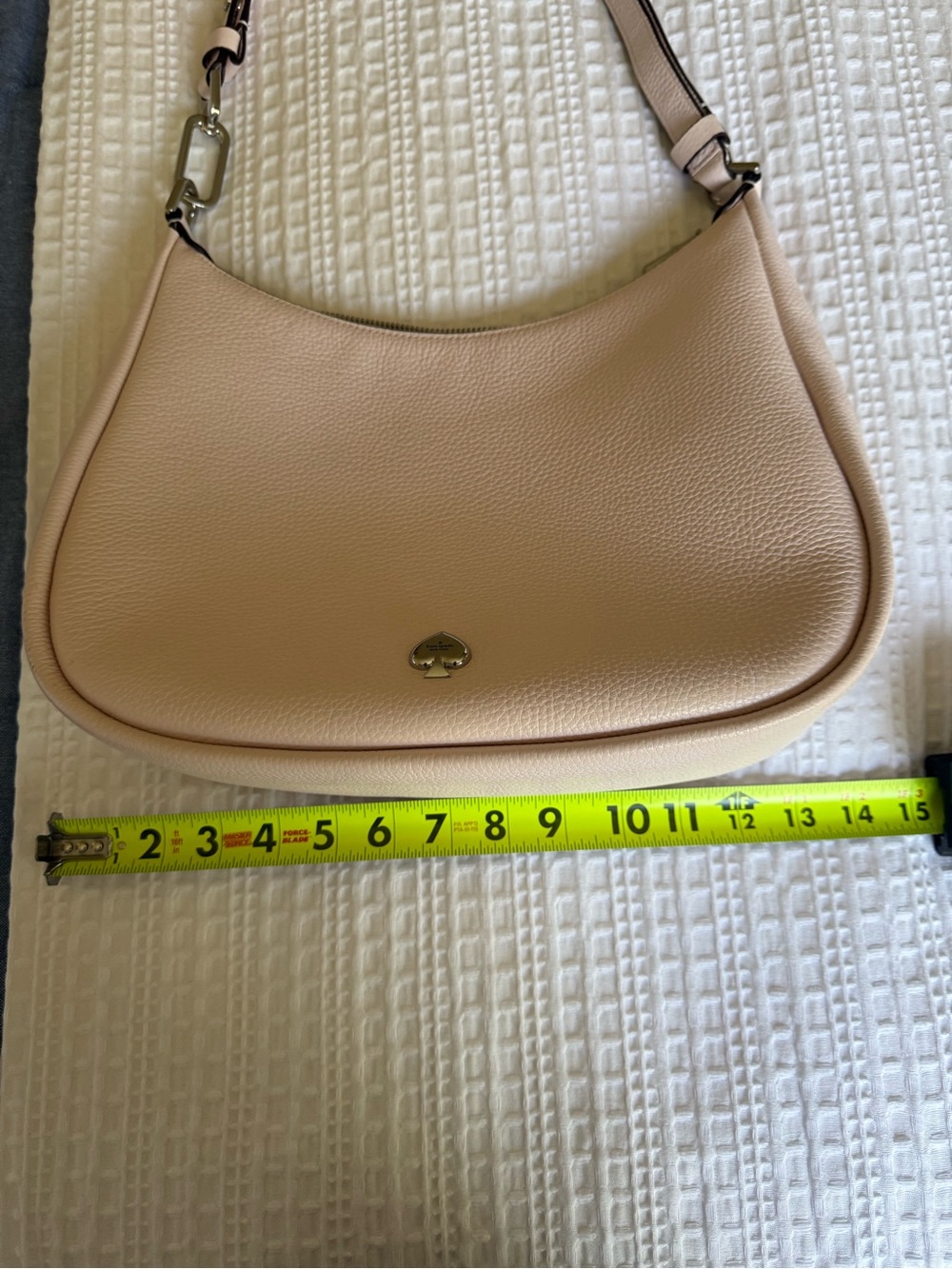 kate Spade Pebbled Leather Bag in Blush - Picture 8 of 10
